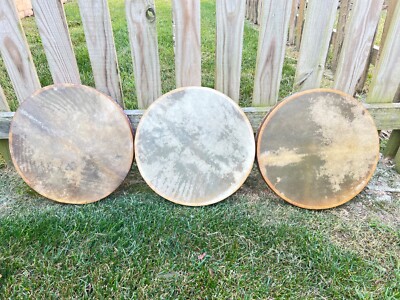 Shaman drum round 20'' with goat skin, Frame Drum, handmade