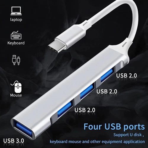 Hub 3.0 Type C 4 Port Hub OTG High Speed Splitter Multiport Docking Accessories