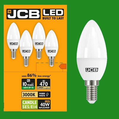 12x 5.5W (=40W) LED Kerze 3000K Warmes Weiß Ses Opal E14 S Schraube Glühbirne