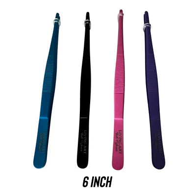 LIVING ART BALL PYTHONS LABP 6-Inch Feeding Tweezers for Reptiles & Amphibians - 4 Colour Options