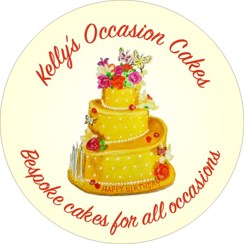 48 x 3cm circular stickers for cake, cupcake business - assorted or personalised - Picture 9 of 12