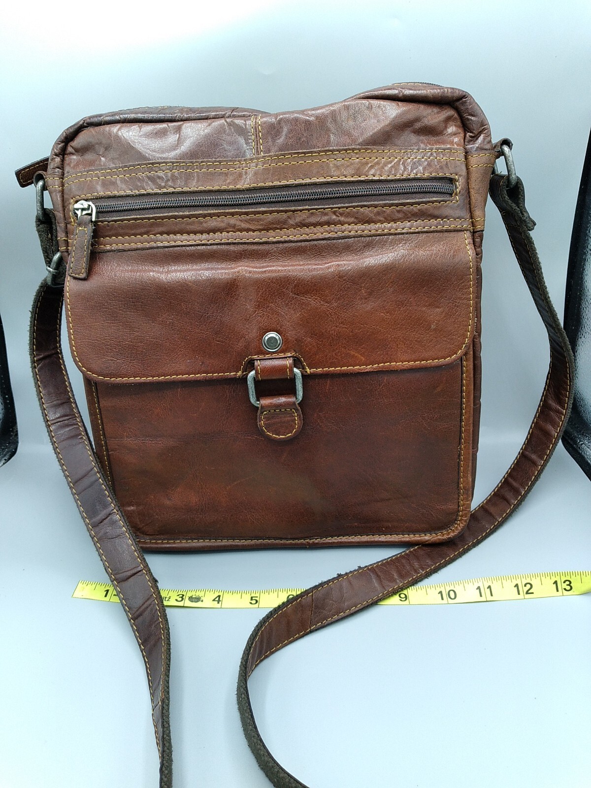 Mens Jack Brown Voyager Messenger Bag Gem