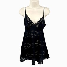 SECRET TREASURES BLACK NIGHTIE PAJAMA LINGERIE - SMALL