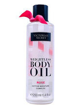 VICTORIA'S SECRET WEIGHTLESS BODY OIL ROSE COTTON MOISTURE COMPLEX 8.4 FL OZ NEW