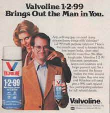 1979 Vintage Print Ad Valvoline 1-2-99 Brings Out The Man in you Lubricant Oil