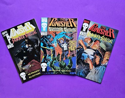 Lot Of 3 THE PUNISHER SUMMER SPECIAL 1-3 1 2 3 Comic Books 1991-1993 VF+ 8.5