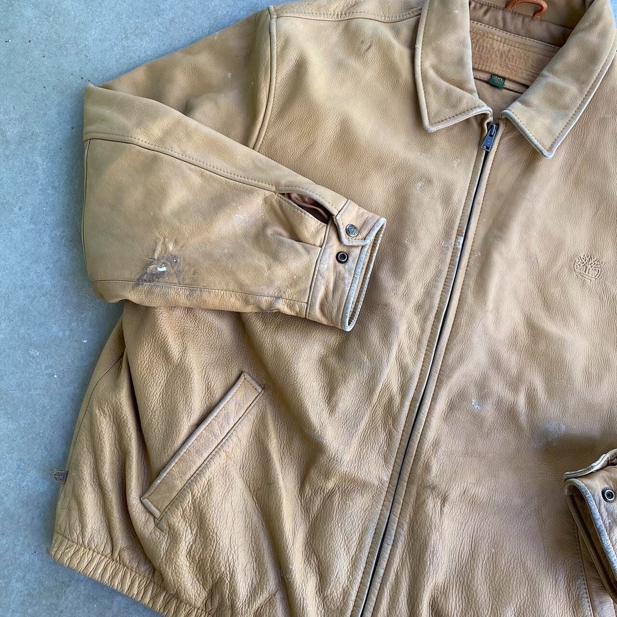 Vintage Timberland heavy Leather zip up work jacket. New Vintage Timberland heavy Leather zip up work jacket. New