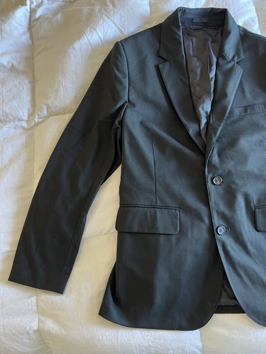 Abercrombie & Fitch Mens A&F Collins Tailored Slim Fit Blazer Jacket 40 R Black - Picture 6 of 13