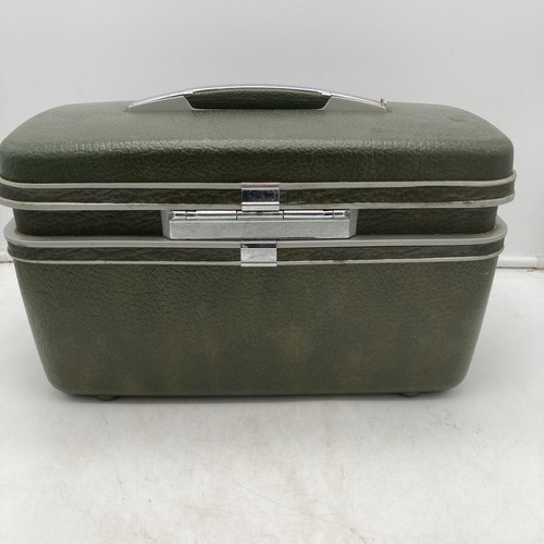 Estuche de Maquillaje Cosmético Tren Lateral Duro SAMSONITE SHERBROOKE De Colección Equipaje VERDE - Imagen 5 de 9