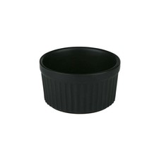 Black Stoneware Ramekins Set of 2 Ceramic 160ml Baking Souffle Dessert Bowls