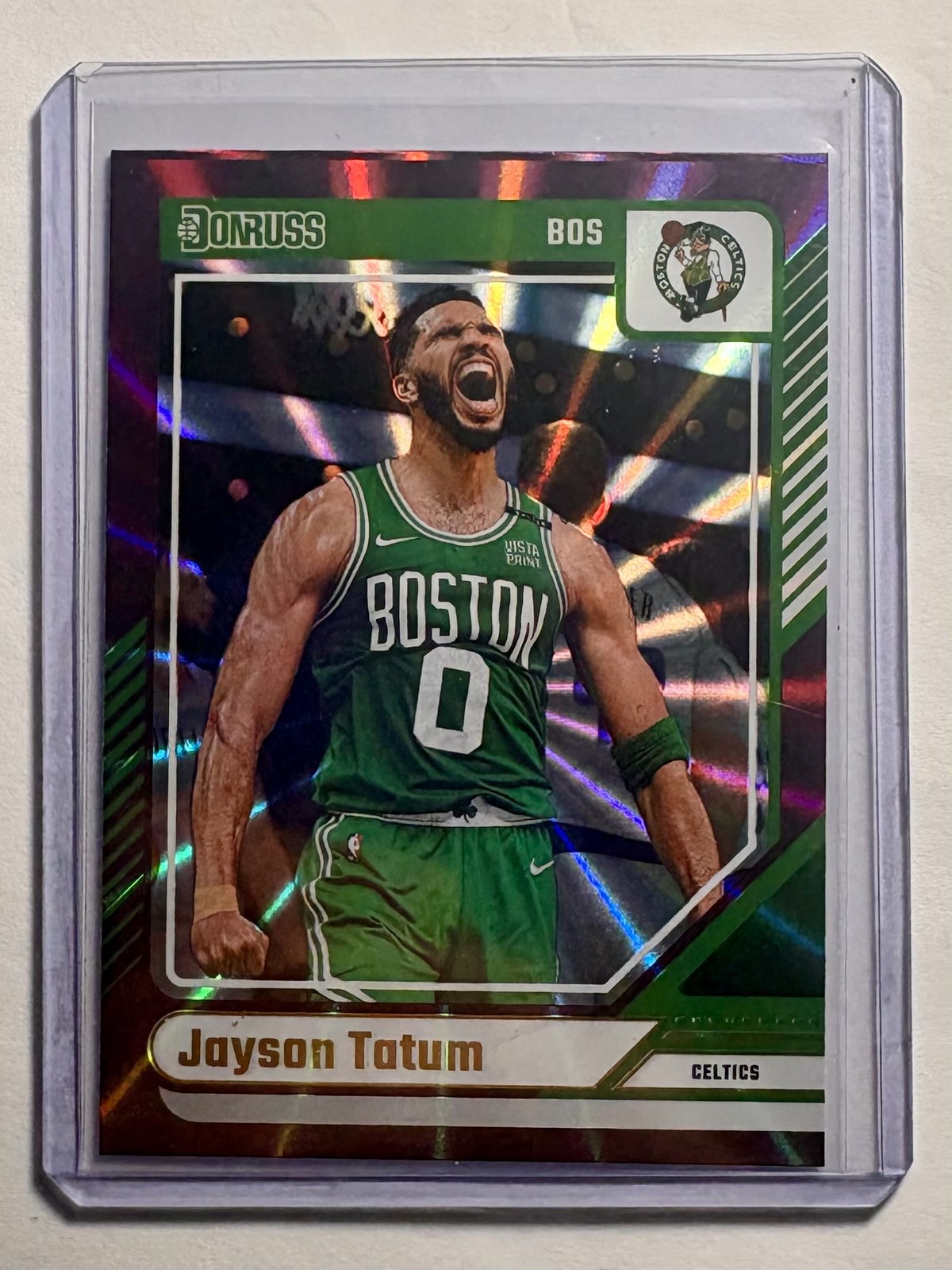 2024-25 Panini Donruss - Jayson Tatum #49 International Holo Maroon Laser