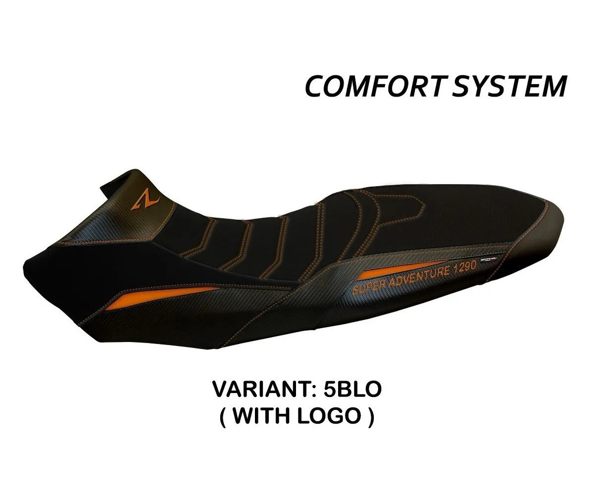 Seat cover Ginevra 2 Comfort Black-Orange TPZ KTM 1290 SUPER ADV R 2017 2020 iW