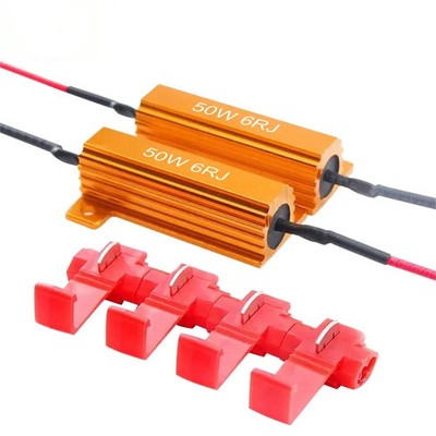 Load Resistor 50W 6RJ 6ohm LED Decoder FIX Hyper Flash Turn Signal Blinker-2 pcs