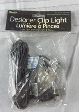 Darice Designer Clip Light Brown 6ft cord On/Off Switch Bulb Included Crafts NOS