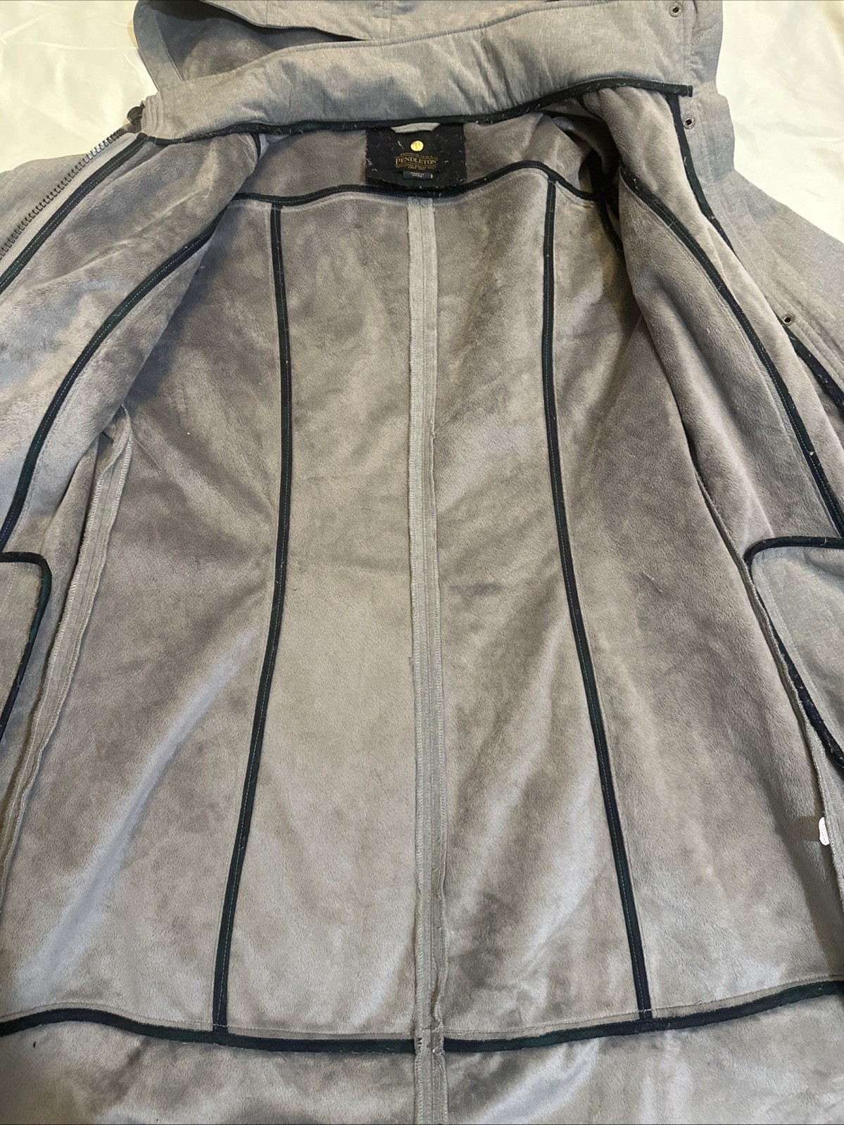 Pendleton Gray Outerwear Fleece-Lined Jacket Over… - image 2