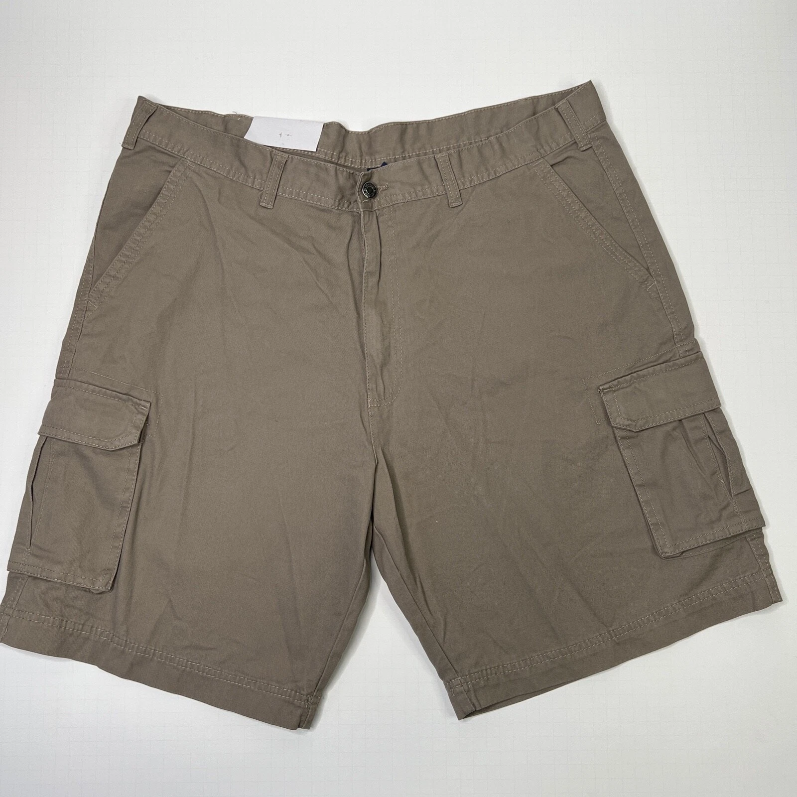Full Blue Shorts Mens 40 Brown Taupe Cargo Work Pockets Gorp Cotton Twill