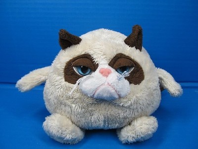 Ganz Grumpy Cat Ball Plush Stuffed Animal 7''