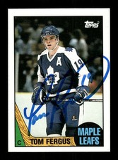 1987-88 Topps  #120 Tom Fergus signed autograph  well centered, blue sharpie BXC