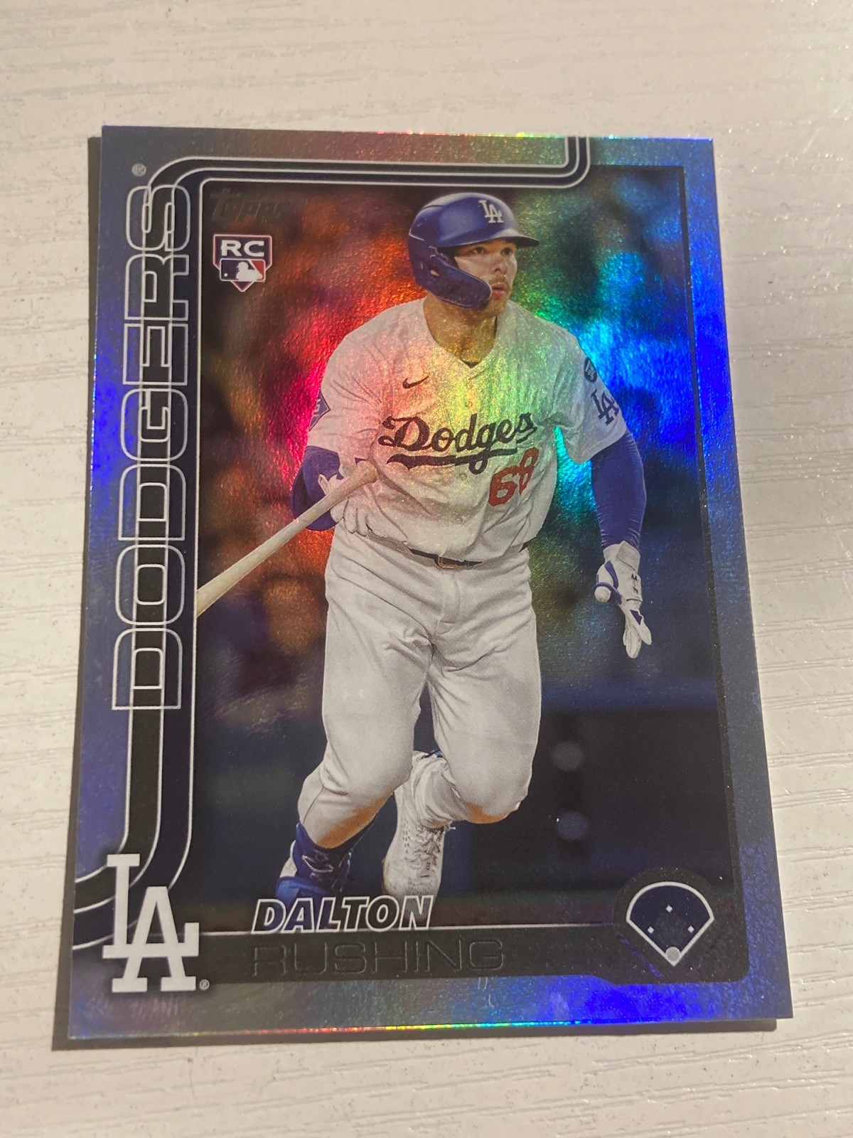 2025 Topps Update Rainbow Foil Parallel Dalton Rushing Dodgers RC US38