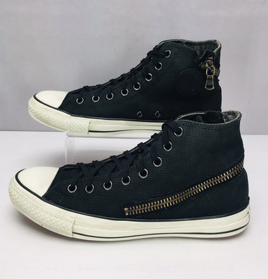 Converse x John Varvatos Men's Sneakers Size 9 Black Leather High Top Zipper