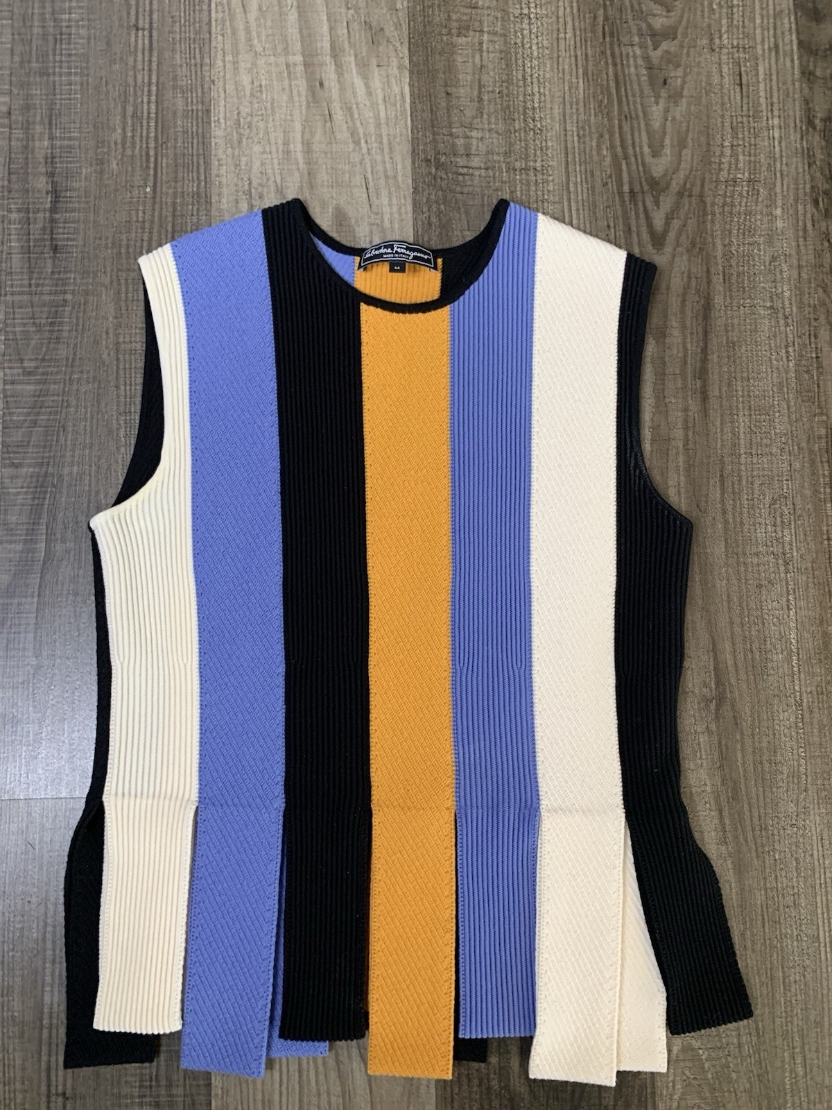 Salvatore Ferragamo Colorblock Patchwork Wool Swe… - image 4