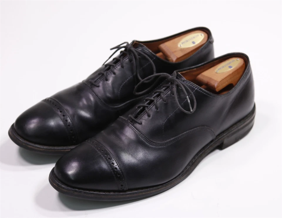 Allen Edmonds Fifth Avenue черный Captoe Оксфорд кожаные туфли 11 EE - Изображение 2 из 4