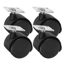 Black 4pcs Casters with Brake for Video Stands 40mm