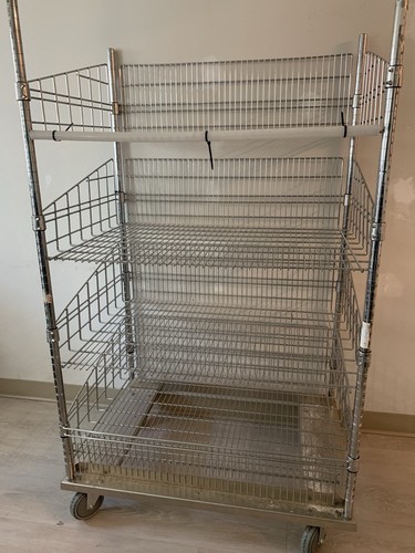 Quantum Food Service 54x24x74 304 Stainless Steel 4 Wire Shelf Starter Kit