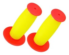 OldSchool Red/Yellow BMX TURBO MUSHROOM Grip Vintage Cruiser Bicycle Handlebar