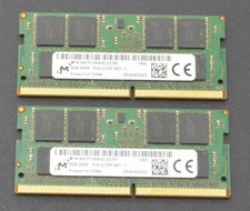 Lot of 2 Micron 8 GB PC4-2133P SODIMM's Used MTA16ATF1G64HZ-2G1B1