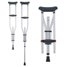 Uimoso Underarm Crutches 13-Level Height Adjustable Under Arm Walking Crutches