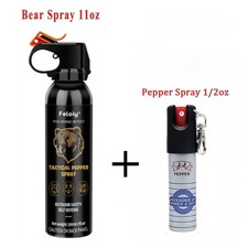 Feloiy Bear Spray Repellent Bear Deterrent 11oz W/ 1 Pack Free Peper Spray 1/2oz