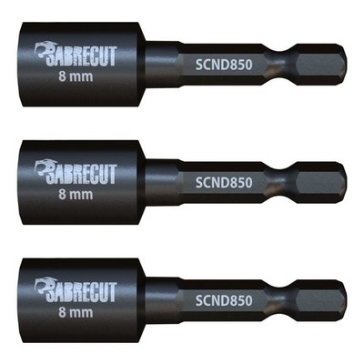 3 x 8 mm - SabreCut Mutterndreher Sechskant Schlagmutter Kufen / Steckschlüssel