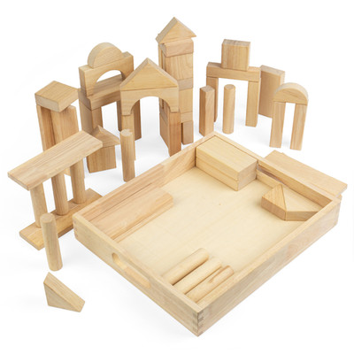 Bigjigs Toys große Holzbausteine Stapel Stapelsteine bauen