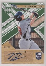 2019 Panini Elite Extra Edition Emerald 4/10 Joseph Brown #15U-JB Auto 3c2