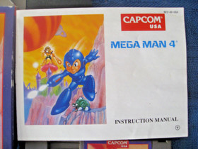Mega Man 4 Nintendo NES System Complete In Box With Manual And Game Protector