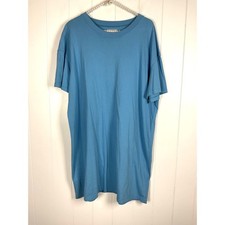 Madewell Crew Neck Short Sleeve Mini Dress in Bright Blue Size XXL