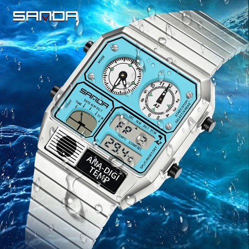 Sanda Multifunction Watch - Citizen Ana Digi Temp Homage Week Date Waterproof UK - Picture 2 of 15