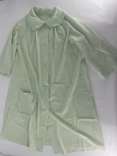 Vintage Mint Green Sheer Nylon Lace Robe Short Sleeve Nightgown Cover Up 1960