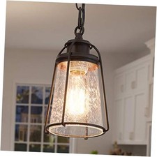 Farmhouse Pendant Lighting Rustic Hanging Light Fixture with Mini Bronze