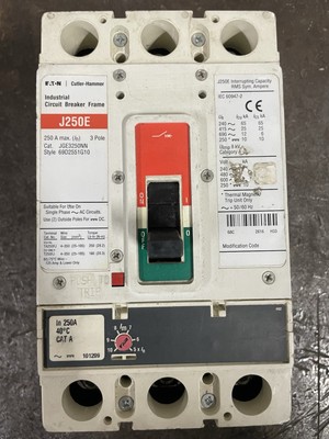 Eaton/Cutler-Hammer J250E circuit breaker - 250 amp 600volt