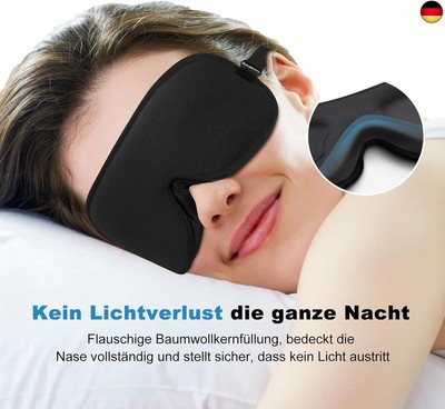 FACEMOON Gewichtete Schlafmaske (2er-Pack) – Mit Glasperlen-Füllung, 100% Lichtdicht | Für Erholsamen Schlaf Auf Reisen & Daheim