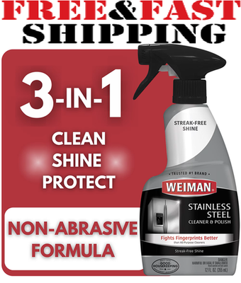 #ad Weiman Stainless Steel Cleaner amp; Polish Trigger Spray 12 fl oz $8.50