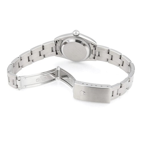 ROLEX Oyster perpetual 76080 rosa 369 barra blanca número A segunda mano mujeres - Imagen 5 de 10