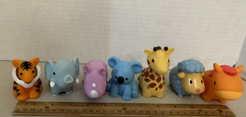 Lot of 7 Munchkin Squirt  Baby Bath Toys Animals Farm & Zoo