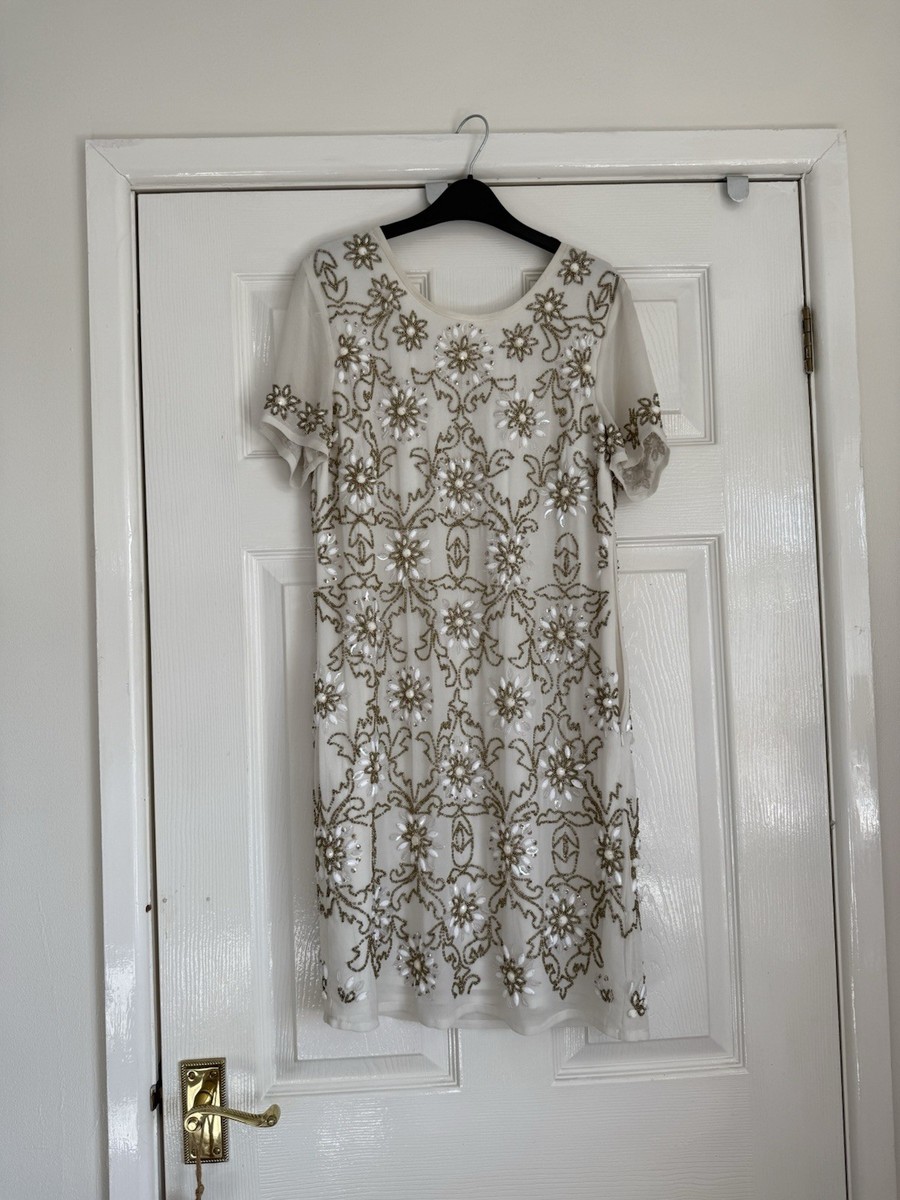 miss selfridge t shirt dress Miss Selfridge cutwork hem T-shirt dress in ecru
