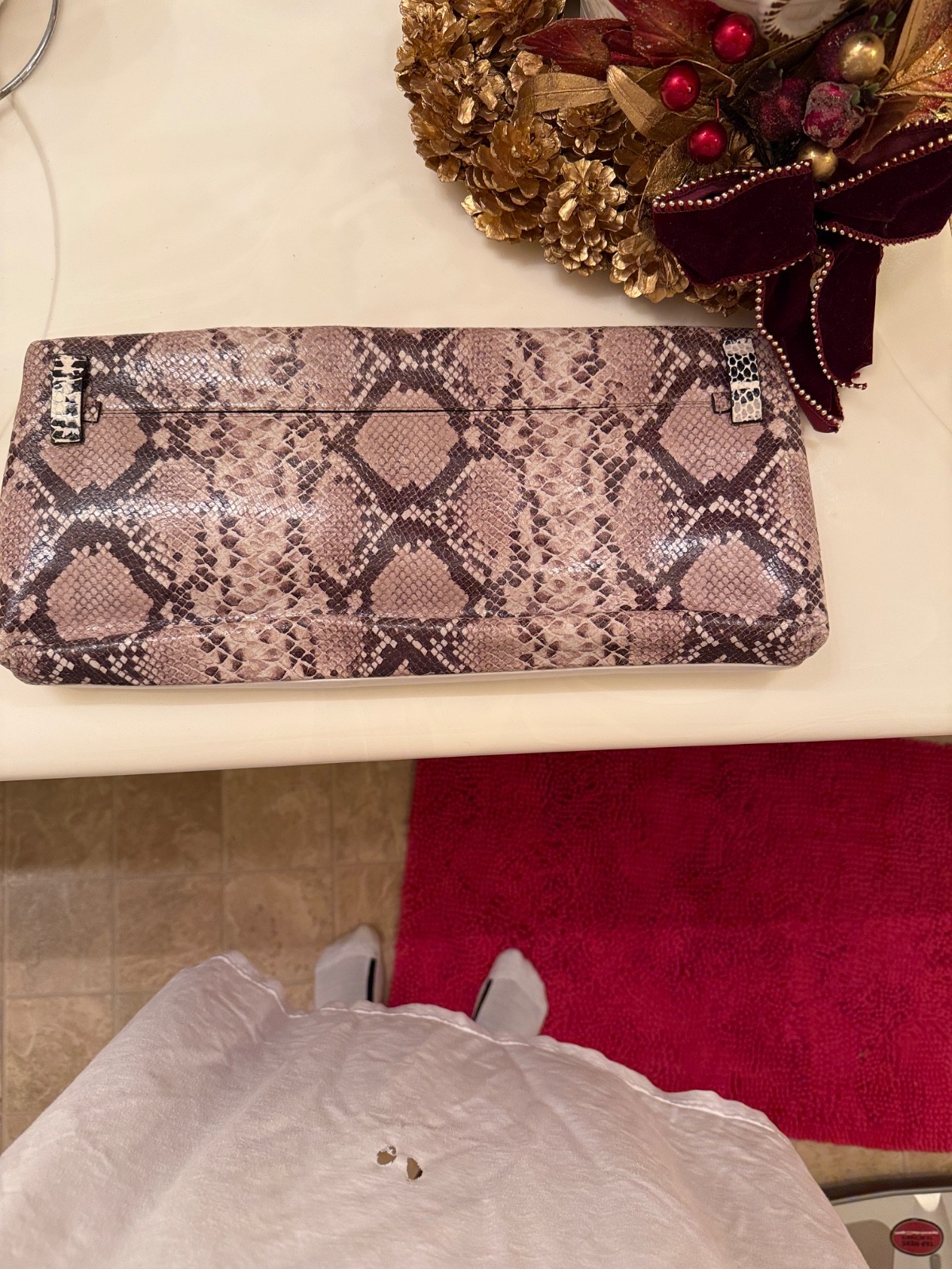 Coach The Clutchable Python Snake Embossed Leathe… - image 12