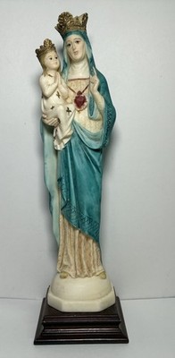 VINTAGE A. SANTINI SIGNED SAINT ANNE SCULPTURE ITALY 9.5''
