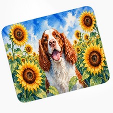 Caroline's Treasures Welsh Springer Spaniel in Sunflowers Mouse Pad