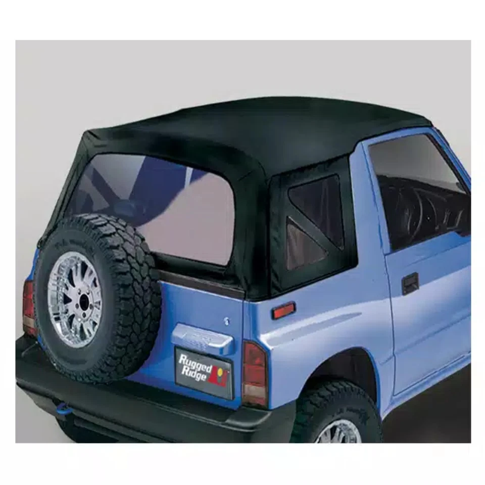 Rugged Ridge Soft Top Black Denim w/ Tinted Windows for 89-94 Sidekick Tracker - Imagem 2 de 4